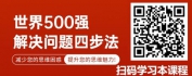【线上视频课】世界500强解决问题四步法